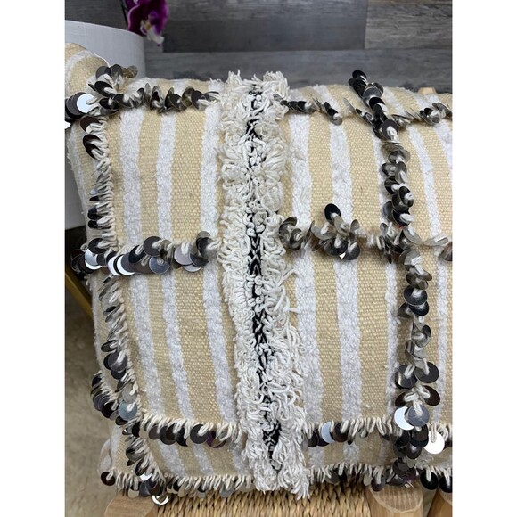Vintage Moroccan Wedding Blanket Pillow Berber Handira 03YS00353 - Picture 3 of 10